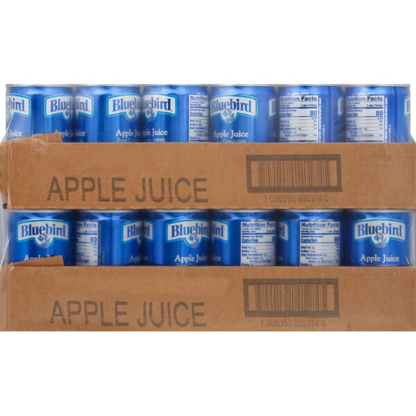 Bluebird Bluebird From Concentrate Shelf Stable Apple Juice, PK48